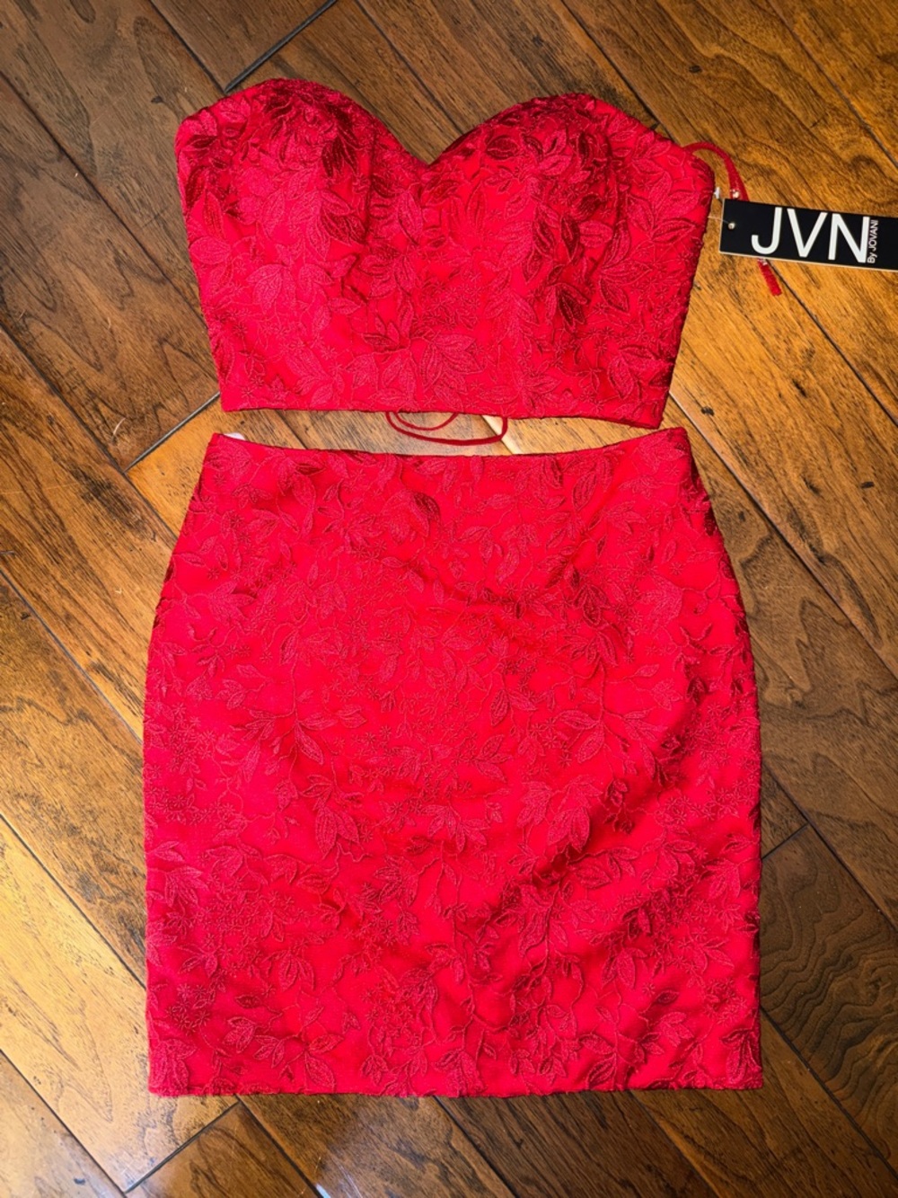 Jovani 2piece red set sz 6 - Picture 1 of 4